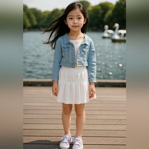 Urban Kids Denim Jacket Cropped Light Wash